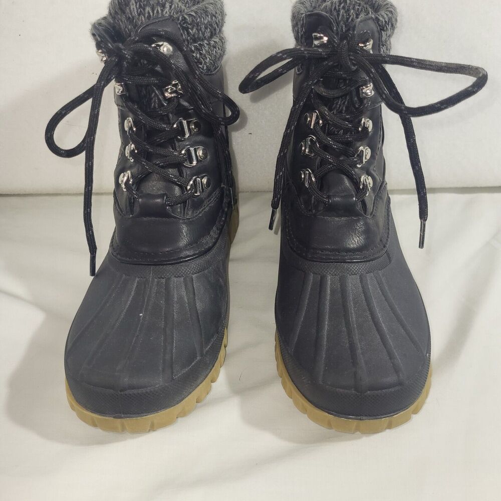 Tommy Hilfiger Twmeyrick Women's Black/grey Boots Size 6M.